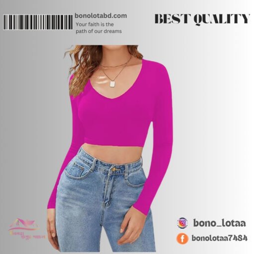 Plain sleeve croptop short body