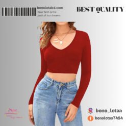 Plain sleeve half body croptop