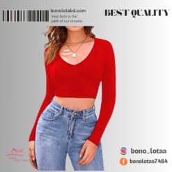 Plain sleeve half body croptop