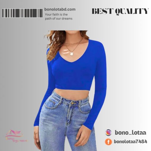 Plain sleeve half body croptop